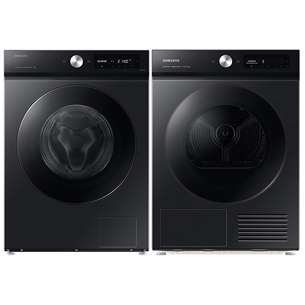 Samsung, 11 kg + 9 kg, black - Washing machine + Clothes Dryer WW11DB7B94GB+DV90BB7