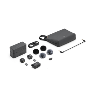 Dji Mic Mini, 2 TX + 1 RX + Charging Case, melna - Bezvadu mikrofons