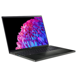 Acer Swift Edge 16 OLED, 16'', 3.2K, OLED, 120 Hz, Ryzen 7, 32 GB, 1 TB, US, melna - Portatīvais dators