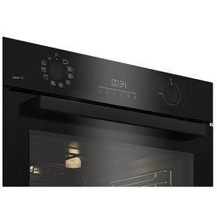 Beko, 72 L, pyrolytic cleaning, black - Built-in oven