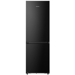 Hisense, NoFrost, 330 L, augstums 186 cm, melna - Ledusskapis RB5K330GSFC