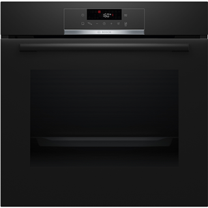 Bosch, 71 L, pyrolytic cleaning, black - Built-in oven HBA571BB3