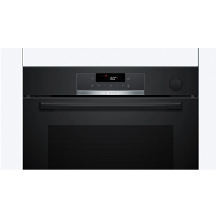 Bosch Series 4, steam function, 71 L, black - Built-in oven