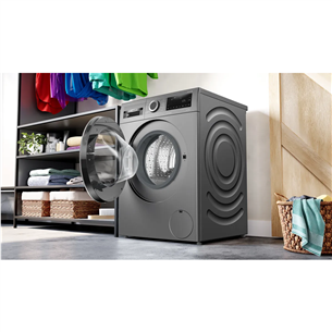 Bosch Series 6, 9 kg, dziļums 59 cm, 1400 apgr/min., pelēka - Veļas mazgājamā mašīna ar priekšējo ielādi