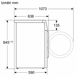 Bosch Series 6, 9 кг, глубина 59 см, 1400 об/мин, серый - Стиральная машина с передней загрузкой