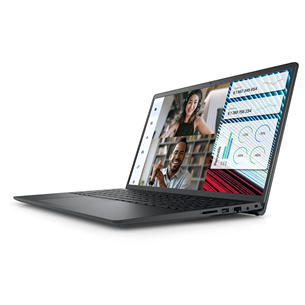 Dell Vostro 15 3530, 15,6'', WVA, 120 Hz, 8 GB, 256 GB, melna - Portatīvais dators