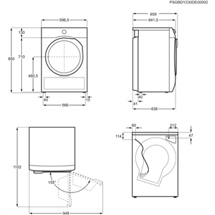 Electrolux 600 GentleCare, 9 кг, глубина 63,6 см - Сушильная машина