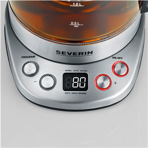 Severin, 1.7 L, 3000 W, clear/inox - Kettle