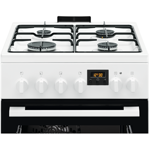 Electrolux 500 Series, 57 L, width 50 cm, white - Gas cooker with electric oven