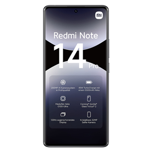 Xiaomi Redmi Note 14 Pro, 8 GB, 256 GB, midnight black - Smartphone