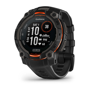 Garmin Instinct 3 Solar, 45 mm, melna - Viedpulkstenis