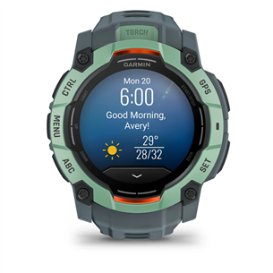 Garmin Instinct 3 AMOLED, 50 mm, zaļa - Viedpulkstenis 010-03020-01