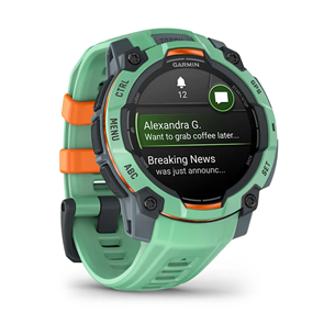 Garmin Instinct 3 AMOLED, 45 mm, zaļa - Viedpulkstenis