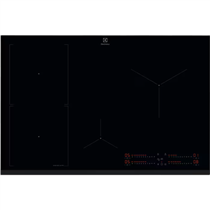 Electrolux 800 Sense Boil+Fry, width 78 cm, frameless, black - Built-in Induction Hob EIS87453