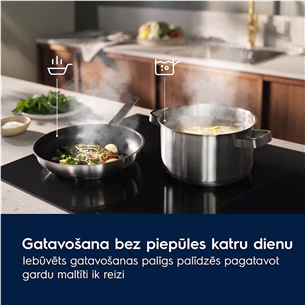 Electrolux 800 Sense Boil+Fry, platums 78 cm, bez rāmja, melna - Iebūvējama indukcijas plīts virsma