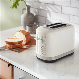 KitchenAid, 980 W, Porcelain, white - Toaster