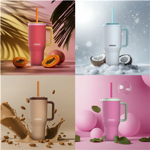 Kambukka Rio Tumbler, 950 ml, Pink Papaya, sarkana/dzeltena - Termokrūze