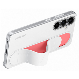 Samsung Standing Grip Case, Galaxy S25, balta - Apvalks viedtālrunim