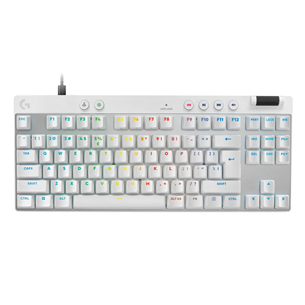 Logitech Pro X TKL Rapid, US, balta - Klaviatūra