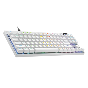 Logitech Pro X TKL Rapid, US, balta - Klaviatūra