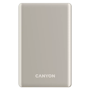 Canyon OnCharge 505 Slim Magsafe, 5000 mAh, bezvadu uzlāde, USB-C, bēša - Portatīvais barošanas avots CNS-CPB505BE