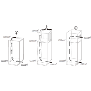 Hisense, NoFrost, 235 L, height 178 cm - Built-in Freezer