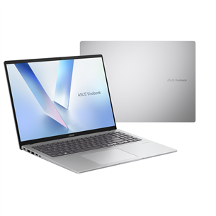 Asus Vivobook 16, 16'', WUXGA, Ryzen AI 5, 16 GB, 512 GB, ENG, sudraba - Portatīvais dators