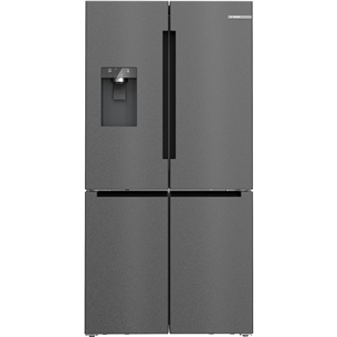 Bosch Series 6, French Door, 574 L, height 183 cm, black steel - SBS Refrigerator KFI96AXEA