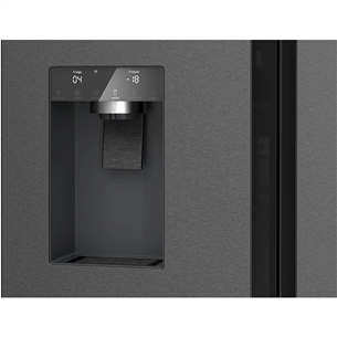 Bosch Series 6, French Door, 574 L, height 183 cm, black steel - SBS Refrigerator