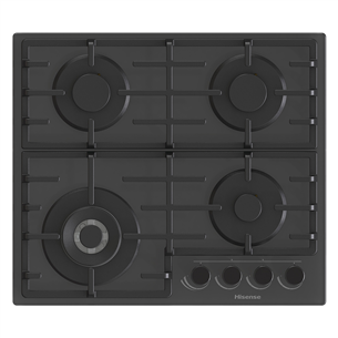 Hisense, width 60 cm, black - Built-in gas hob GG663B