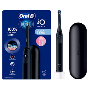 Braun Oral-B iO2, ceļojumu futrālis, melna - Elektriskā zobu birste IO2NIGHTBLACKT