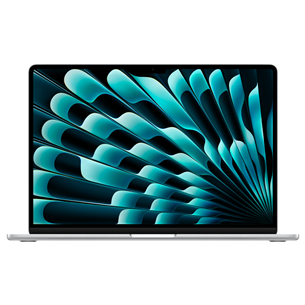 Apple MacBook Air 15 (2025), M4, 10C/10C, 16 ГБ, 256 ГБ, ENG, серебристый - Ноутбук MW1G3ZE/A