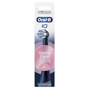 Braun Oral-B iO Gentle Care, 4 gab., melna - Uzgaļi elektriskajai zobu birstei